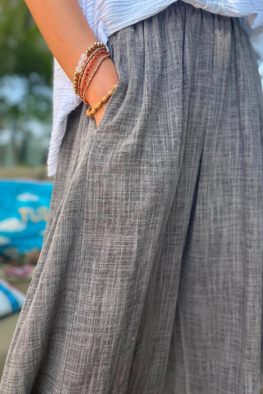 Frame Cotton Vintage Wash Barrel Pant Chocolate